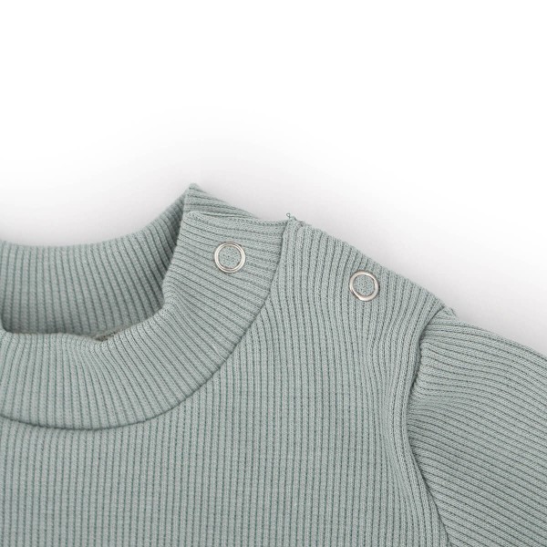 Ribbed jersey detail fastening mint