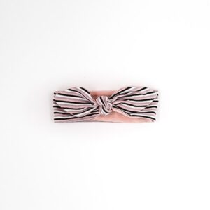 girls acccesories headband bow pink stripes